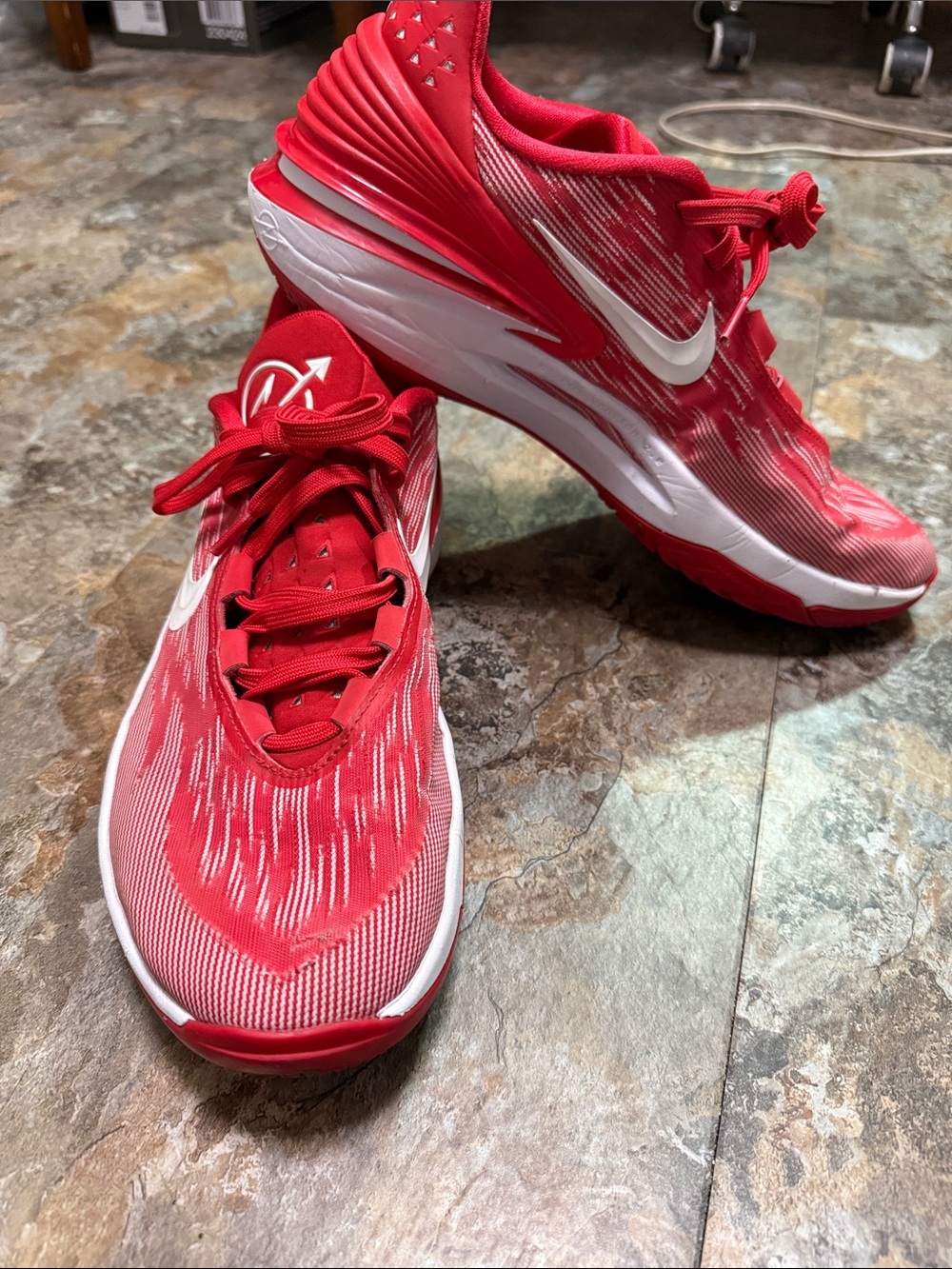 Nike Red and White Air Zoom
